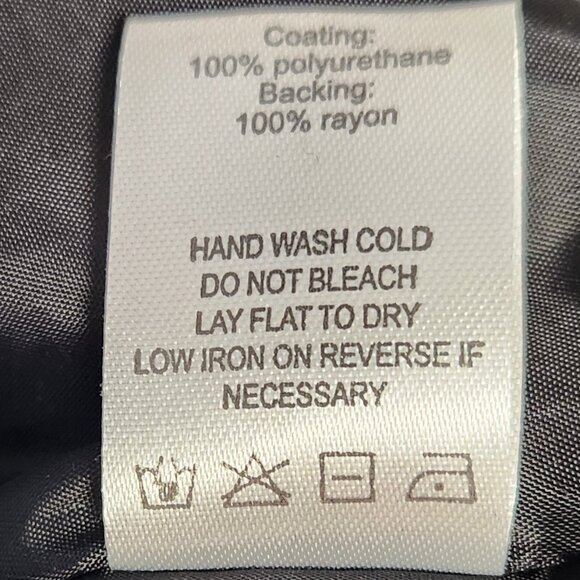 White Birch 2X Plus Faux Leather Jacket Hoodie Black EUC - Picture 7 of 7